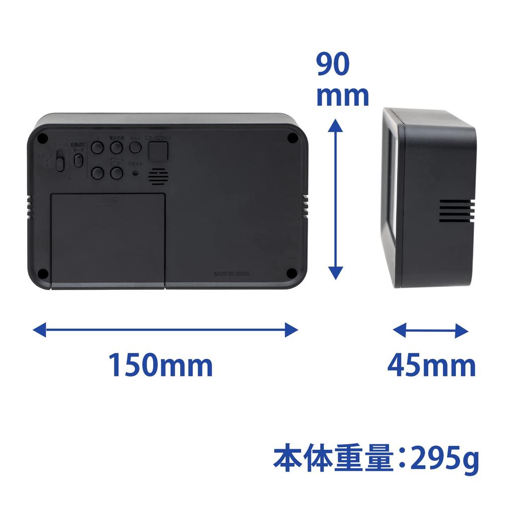 Casio Будильник Радиочасы Настольные часы Черные Автоматическая подсветка Цифровая подсветка с функцией повтора сигнала DQL-170NJ-1JF