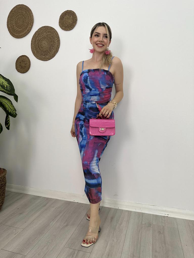 2024 Summer, Spring Chiffon Strap Detailed Dress