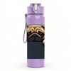 1PC Pug Dog Peeking Frame Print 750ml Color Plastic Sports Water Bottle Leakproof Flip Straw Lid For Sports Office Home Use