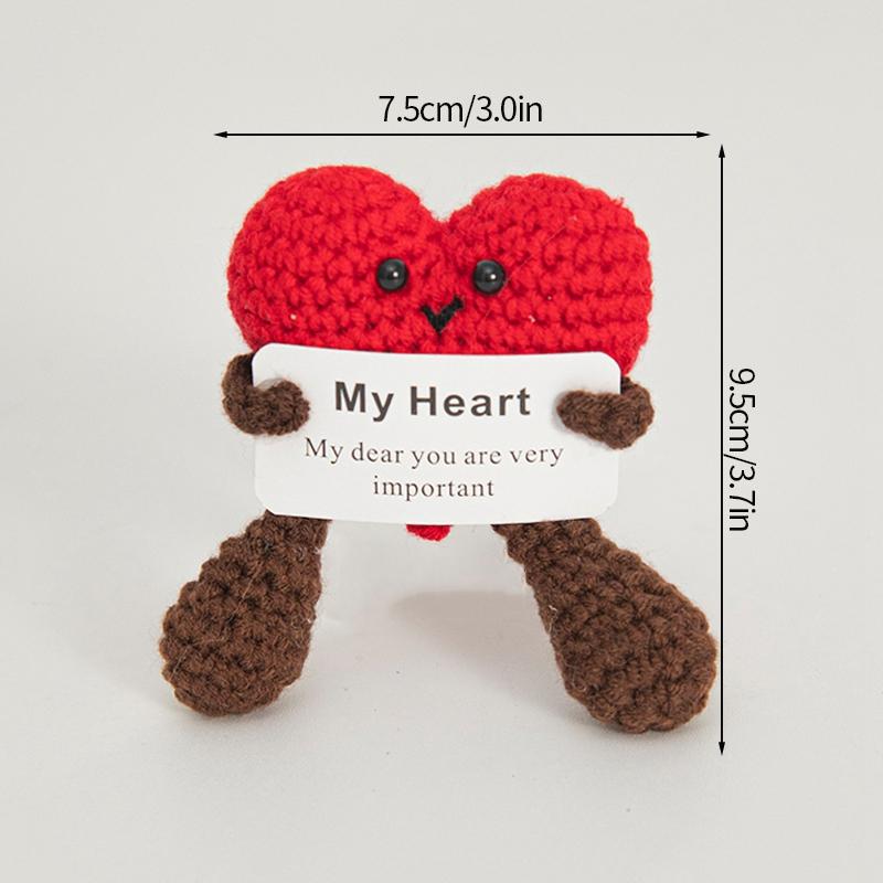 Вязаное крючком украшение в виде сердца Вязаный крючком орнамент Аксессуар для салона автомобиля Украшение рабочего стола Подарок на День святого Валентина