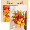 Artificial Maple Leaf Pumpkins Wheat Stalks Tabletop Planter Home Office Decoration Seasonal Display Ornament