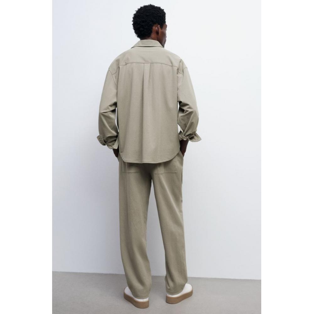 Рубашка свободного кроя HM Sage Green