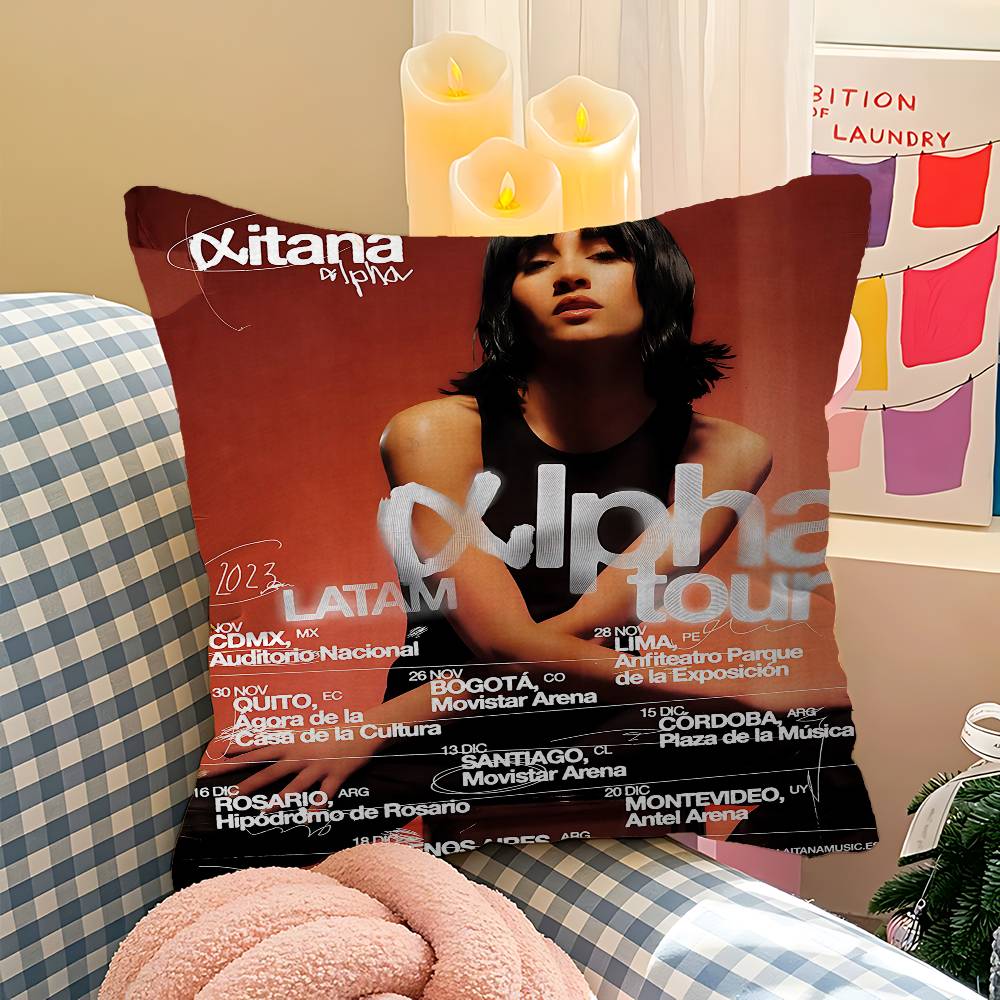 Певец A-Aitana Ocana Офисная Подушка Наволочка Автомобильная Наволочка на Подушку 45X45СМ Наволочка для Подушки под Пояс Диванная Наволочка