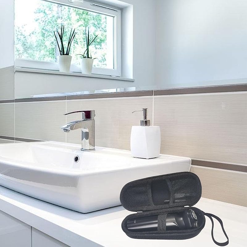 Чехол для бритвы braun braun shaver 51-M1200s series 3/5/7/9 Защитный чехол для мужской электробритвы Совместимо (Только случай) (черный + черный)