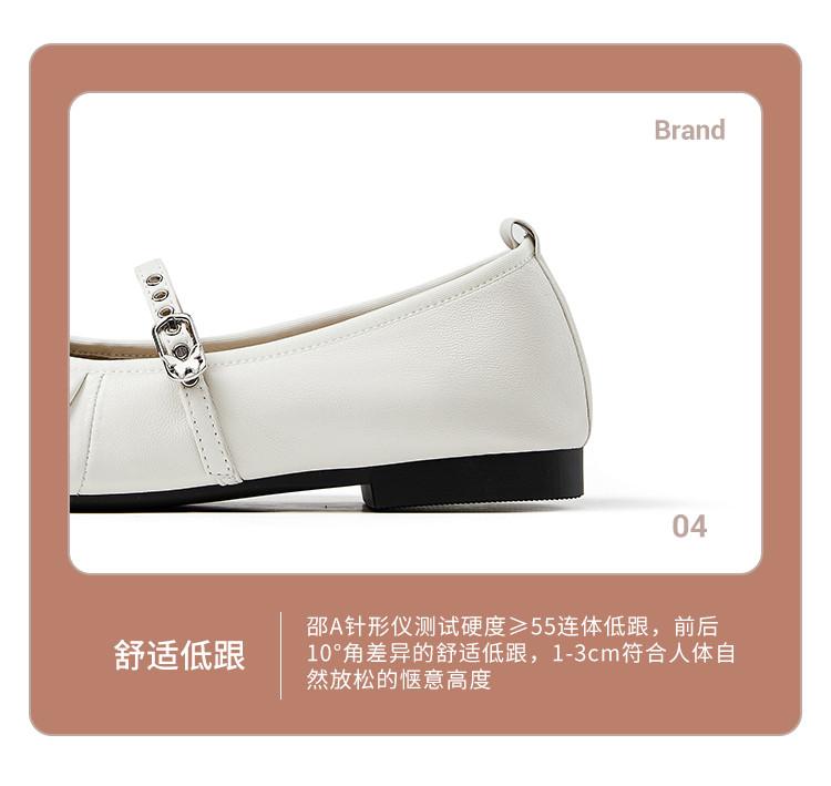 Women's Shoes Spring Round Head Shallow Mouth Low Follow up Shoes Mom Shoes Bean Shoes Ballet Mary Jane Women