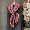 Geometric New Style Spring  Autumn and Summer Double-sided Printed Imitation Silk Scarf Scarf Scarf Thin Warm Shawl Fashionable