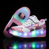 TUINANLE Roller Skates 2 Wheels Shoes Glowing Lighted Led Children Boys Girls Kids Luminous Sports Boots Casual Sneakers