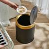 Современный белый и черный двухслойный мусорный бак с крышкой-кнопкой для ванной комнаты, офиса и спальни