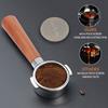 58mm Bottomless Portafilter Fit for Petrus Coffee Machine 3 Ears Bottomless Portafilter with Solid Wood Handle Puck Screen