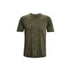 Solid Color Crew Neck Sports Short Sleeve T-Shirt Men Tops Navy-Green 1326413-390