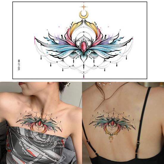 Временная татуировка, цветная, съемная, быстро наносится, прикасается к коже, временный боди-арт, простая в использовании, водонепроницаемая, цветочная татуировка, наклейка для личного использования