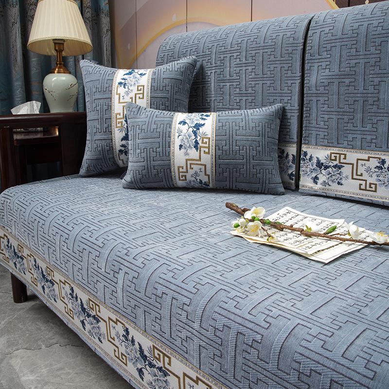 Новая китайская диванная подушка Four Seasons, универсальная диванная подушка из цельного дерева, нескользящий чехол из палисандра, ткань на спинку спинки