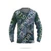 Мужская модная футболка с круглым вырезом и длинным рукавом с 3D-цифровым принтом, быстросохнущая, дышащая, для рыбалки, пешего туризма, бега, фитнеса, активного отдыха