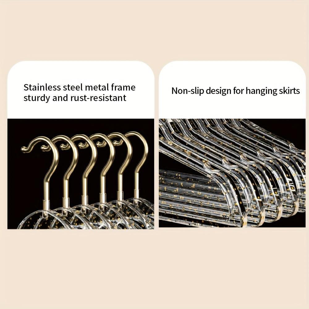 10/20/30 Высококачественные акриловые вешалки, прозрачные вешалки с противоскользящим и невидимым дизайном, прочные и устойчивые к падениям