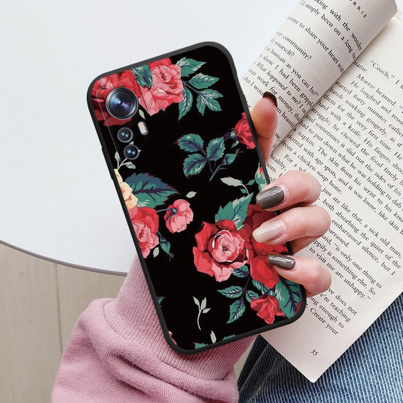 Цветочный чехол для телефона для Xiaomi 12T Mi12T Pro Funda Милое сердце Мультяшная сова Xiaomi 12 T Xiaomi12T Pro Матовый мягкий ТПУ задняя крышка