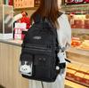 ZESU Large Capacity Korean School PVC Ita Perfect for Elementary and High School Students Women's Backpack, Bag, Bag, Transparent, Commuting, (Black)