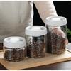 Press Type Coffee Bean Storage Jar Manual Glass Coffee Jar Vacuum Sealed Jar  Home Use