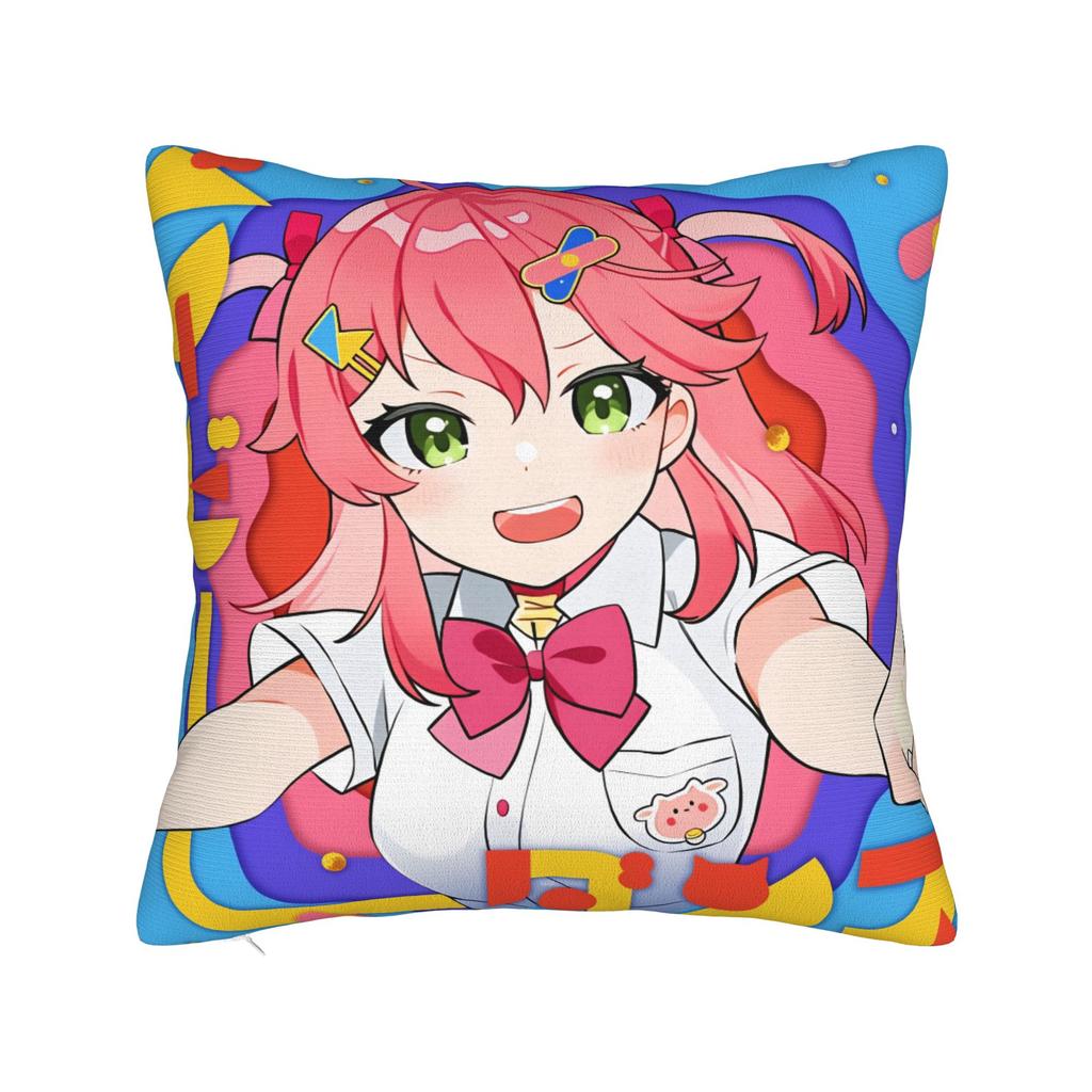 Hot Girl Kawaii Sakura Miko Pillow Cover  Comfy Cushion Cover Morden Pillow Case For Sofa Bedroom Home Decor