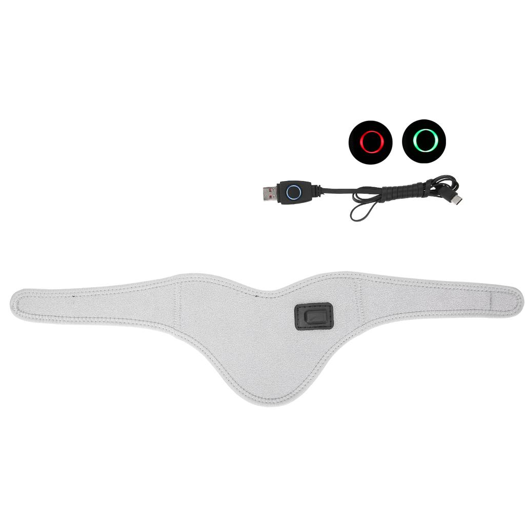 Heated Neck Wrap Relieve Neck Pain Heating Therapy Adjustable USB Heated Cervical CollarGray