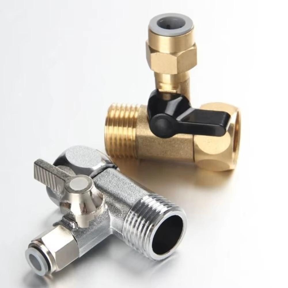 Brass Water Purifier Tee Connector Stainless Steel Three Way Ball Valve Water Purifier