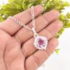 Morganite Gemstone 925 Solid Silver Jewelry Handmade Pendant 1.50" Gift For Wife PP-2-13