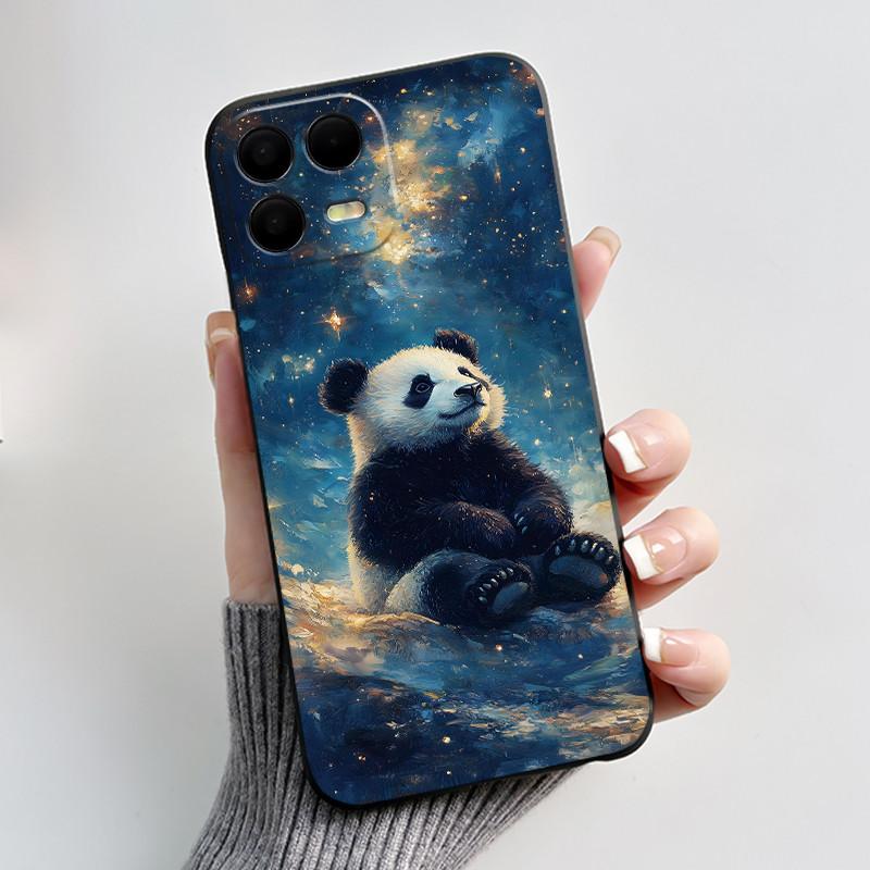 Case For T-Mobile REVVL 8 Pro 5G Lovely Cat Cartoon Soft Black Silicone Shockroof Back Cover For T Phone 3 Pro Cell Phone Cases