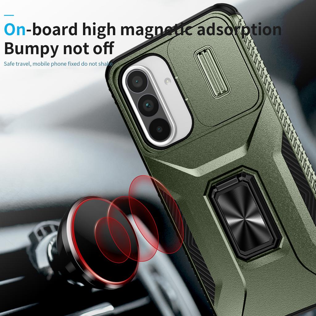 Крышка объектива камеры с кольцом для автомобильного крепления, подставка, гибридный жесткий ПК, мягкий TPU, противоударный защитный чехол для Samsung Galaxy S25 S24 S23 Ultra A16 A56 A26 A55 A15