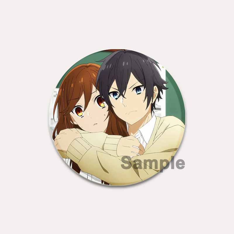 32/44/58 мм Love Anime Horimiya Значки на рюкзаке Аксессуары Miyamura Izumi Hori Kyouko Мультфильм Броши для одежды Сумка Декор Подарки Булавки