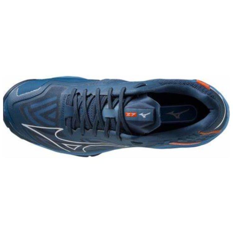 Mizuno Wave Lightning Z7 Удобная амортизация Нескользящие Прочные Дышащие Кроссовки с низким верхом для тренировок Унисекс Темно-синий V1GA220021