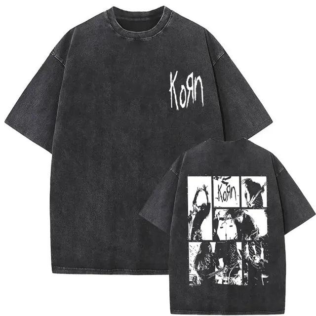 Alternative Rock Onid Costume Album Rsseee T-Shirt Metal Vintage Korn Team O Vintage T-Shirt Water