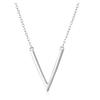 [Q2855] - Silver 'Choreography' Silver Necklace (rhodium-plated) - 50 Cm - 20x20 Mm