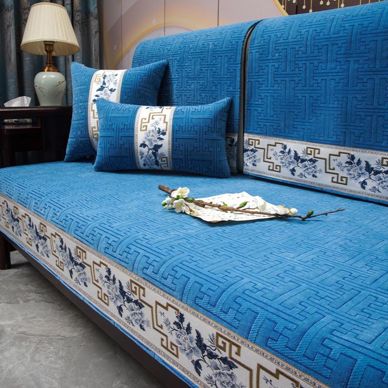 Новая китайская диванная подушка Four Seasons, универсальная диванная подушка из цельного дерева, нескользящий чехол из палисандра, ткань на спинку спинки