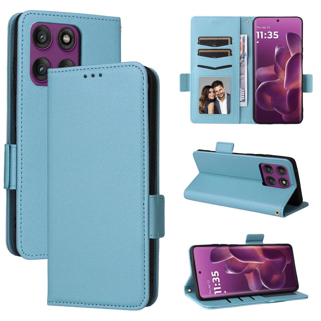 Flip Cover for Motorola Edge 60 Pro PU Leather Full-Body Protection With [RFID Blocking] Shockproof Durable Retro Phone Case