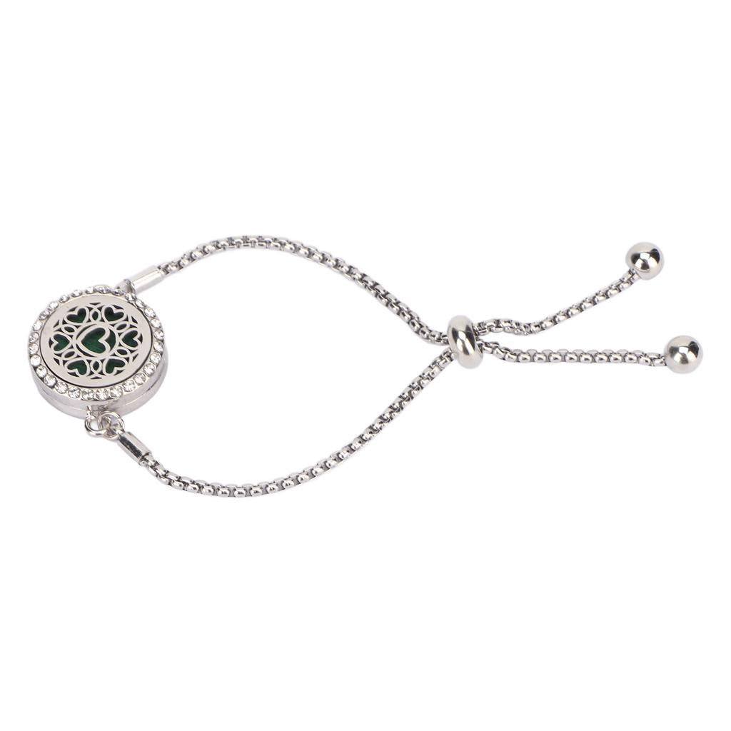 Браслет-диффузор для ароматерапии, полый, из нержавеющей стали, регулируемый, с эфирными маслами, браслет для духов