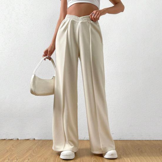 Женские брюки V-образной формы с высокой талией, прямые, широкие, длинные брюки, однотонные, свободного кроя, спортивные брюки для повседневной носки