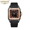 LONGLUX женские кварцевые часы персонализированные женские часы с римской шкалой силиконовый ремешок повседневные часы с календарем с большим циферблатом