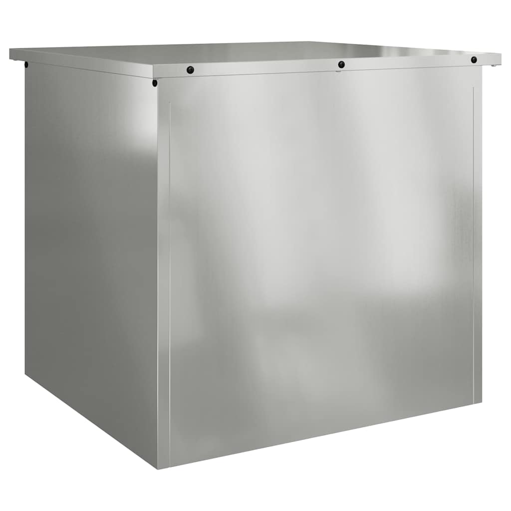 Outdoor Storage Box Silver 55 x 50.5 x 50 cm Steel