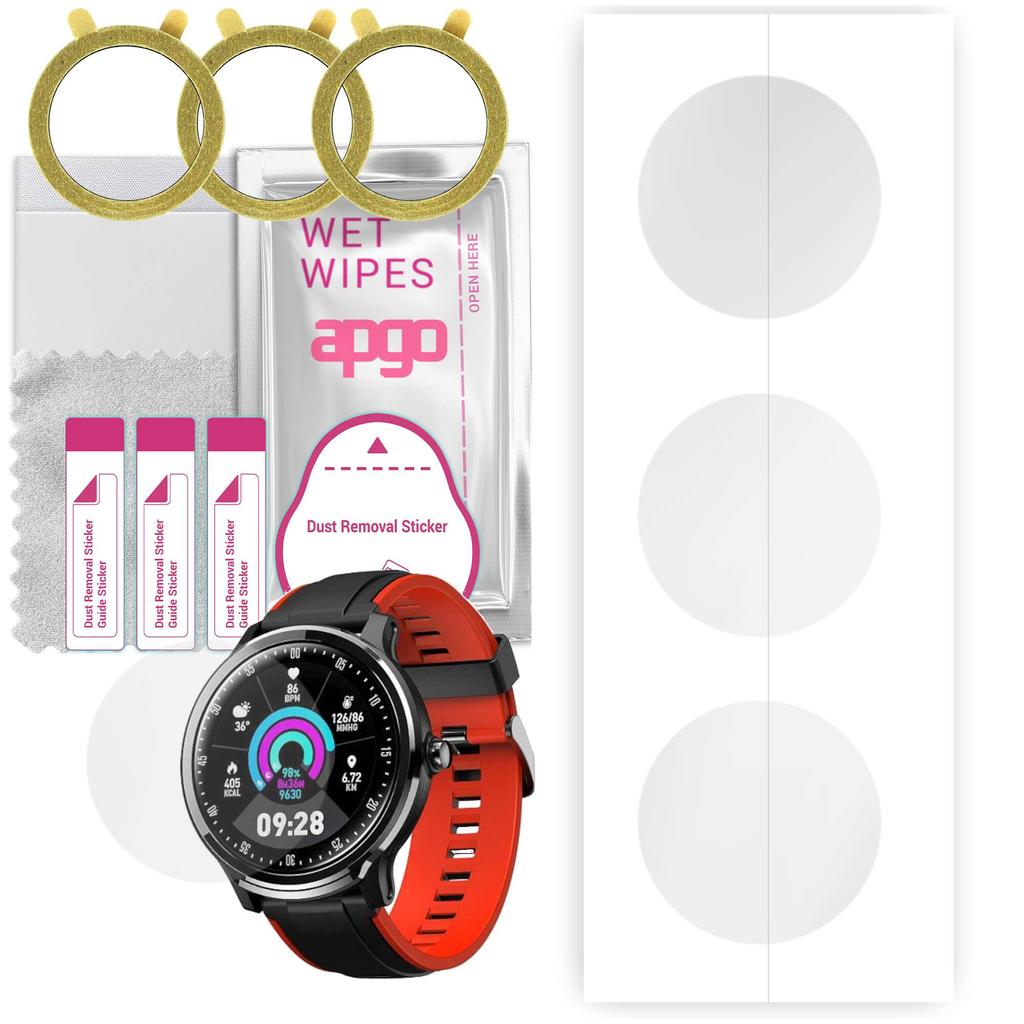 3x Apgo Hydrogel Screen Protector for Manta SWT05BP, Hydrogel Film, with Positioning Layer Easy Installation