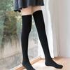 New Knee High Stockings Student Sockslady 1 Pair JK Girls College Style Cotton Thick Black Stockings