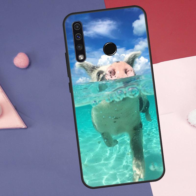 Kawaii Pig Case For Huawei Nova Y60 Y90 Y70 Y61 Y91 Y72 Y73 12s 12i 11i 8i 9 10 SE P30 P40 Lite P60 Pro