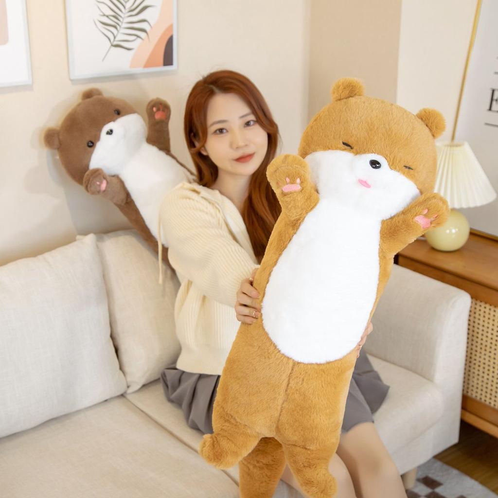 80Cm Kawaii Pillow Reallife Otter Plush Anime Toy Realistic Wild Animal Stuffed Soft Lovely Sloth Toys Cute Gift For Kids