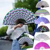 1PC Hand Rave Fan Large Music Festival Fan Gifts Folding Fan Colorful Foldable Fan 33cm