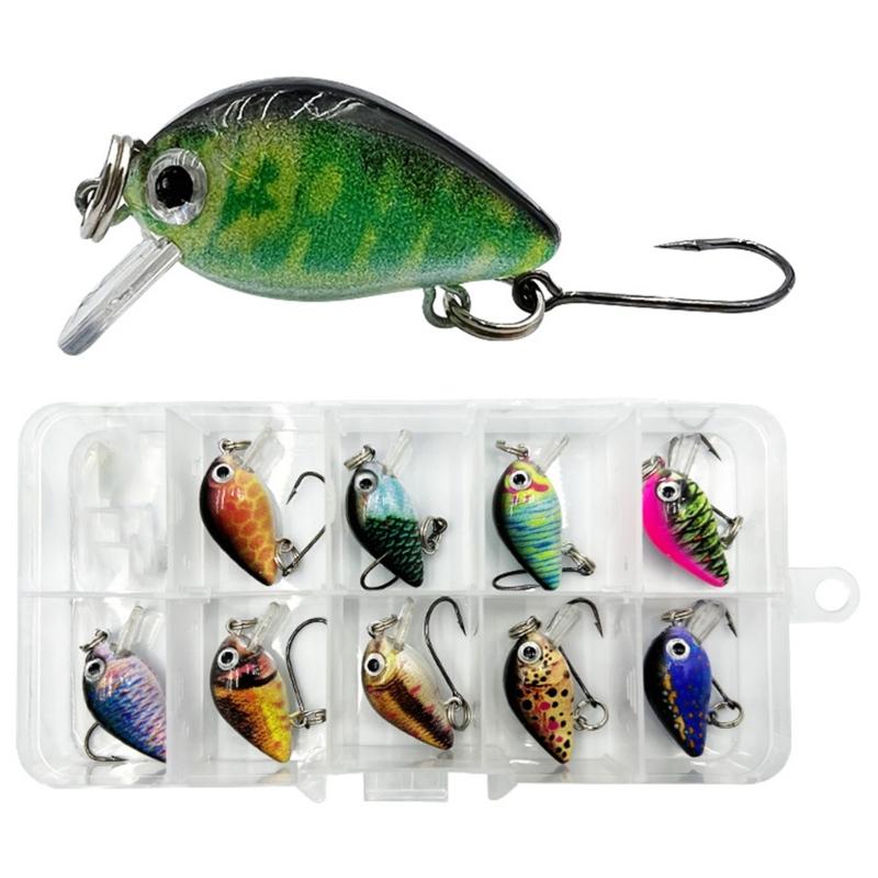 Crankbait Fishing Lures, 1.1Inch 2.8cm Bionic Fishing Lures, Fishing Hard Baits Topwater Lures Trout Bass Fishing Lures