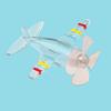Заводной самолетик со светодиодными огнями, простая в установке ветряная машинка, украшение