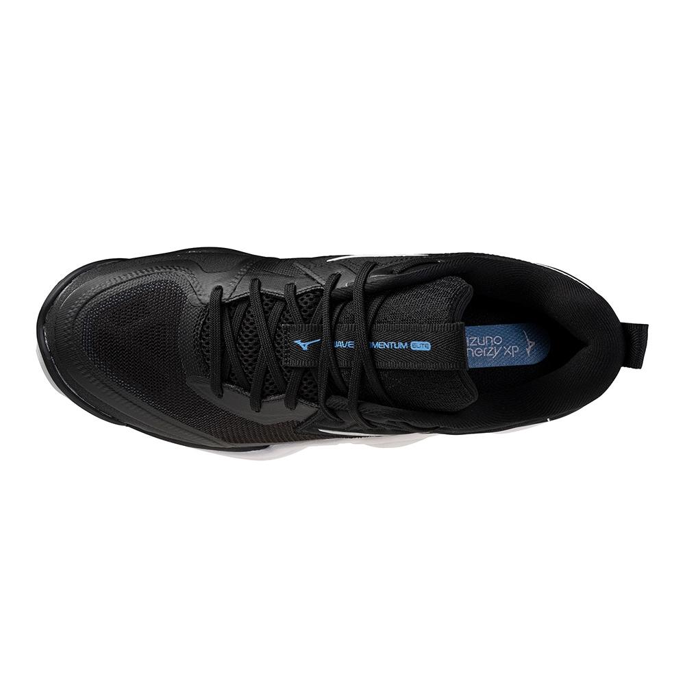 Mizuno Wave Momentum Elite Черно-белые кроссовки унисекс Металлически-серый синий V1GA251254