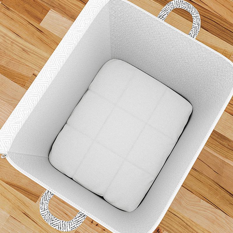 Large Capacity Clothes Storage Bag Organizer With Reinforced Handle For Blankets Bedding Foldable With Zipper Storage Bag