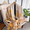 Autumn Scarf Women's Luxury Design Scarf Silk Smooth Scarf Soft Muslim Headband Shawl Beach 90x180cm
