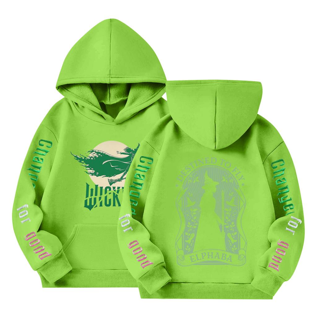 Детский пуловер с длинным рукавом, свободного кроя, с принтом букв, капюшоном на шнурке