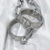 Тяжелые наручники из нержавеющей стали и ножные кандалы, набор, рабский ограничительный комплект, металлический ошейник, съемные наручники, секс-игрушки для пар
