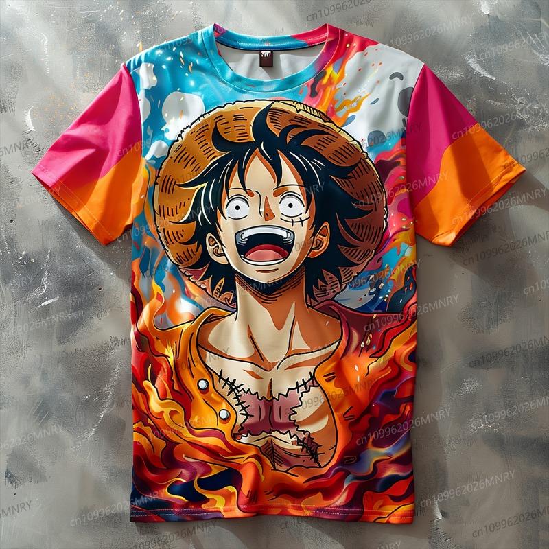 3D Печать Япония One Piece Футболка детская одежда девочки Аниме Харадзюку Мужская Оверсайз футболка Косплей Рубашка Луффи Женская одежда